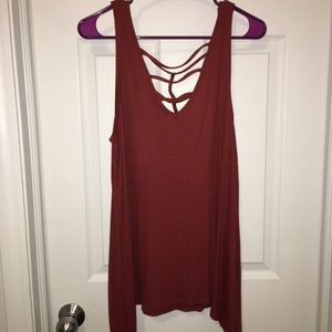 Burgundy tank top! Size large.